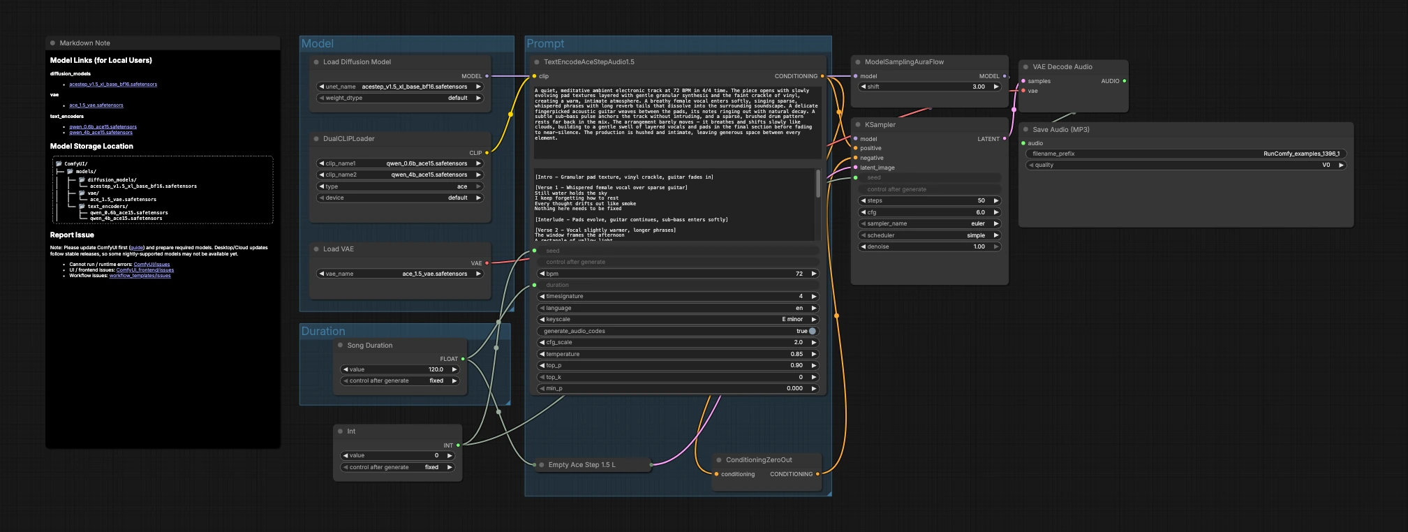 ACE-Step 1.5XL Base text to music in ComfyUI | AI Audio Workflow
