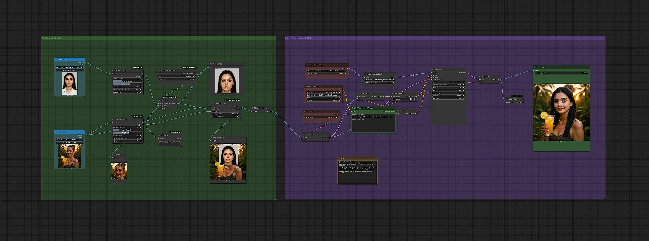 ComfyUI FLUX Kontext Face Swap Workflow | Photoreal Swaps + Localized Refinement