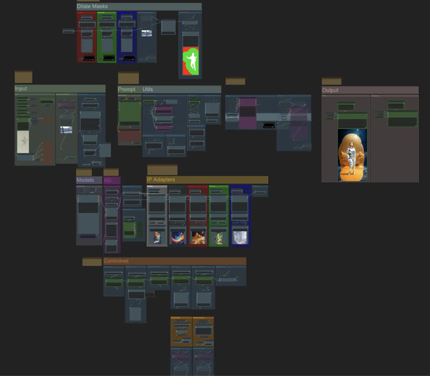 ComfyUI Linear Mask Dilation Workflow