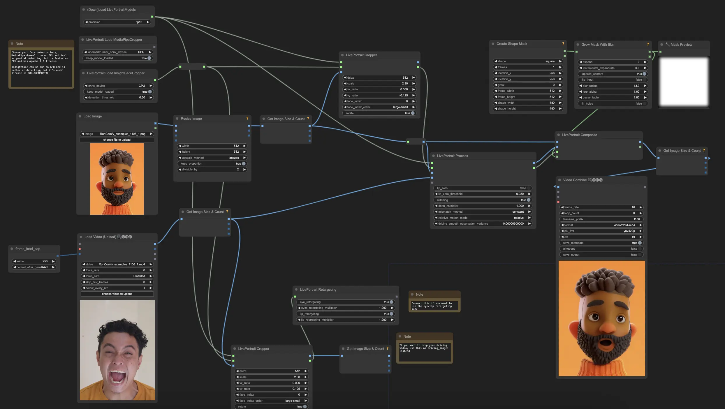 ComfyUI LivePortrait Workflow