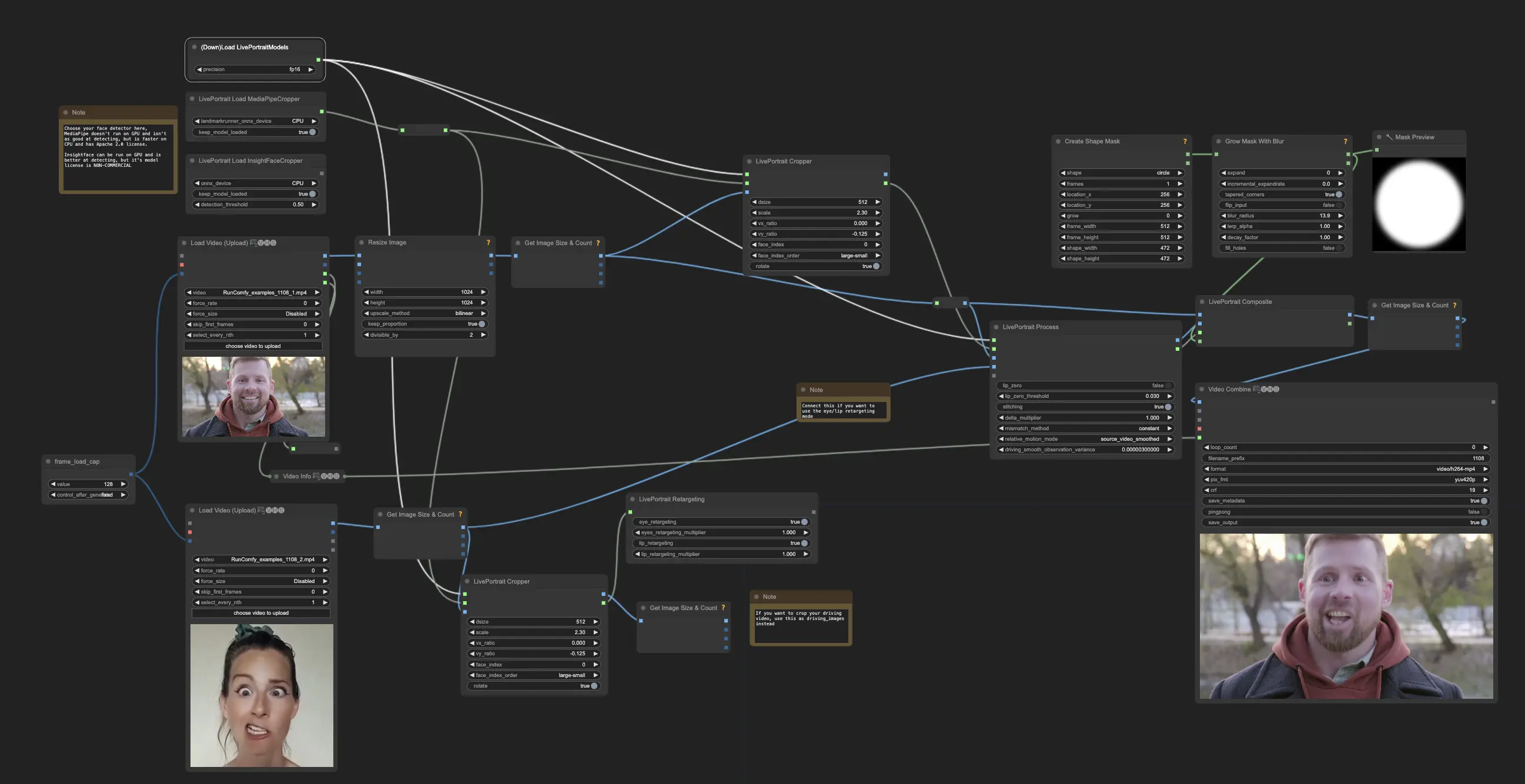 ComfyUI LivePortrait Workflow