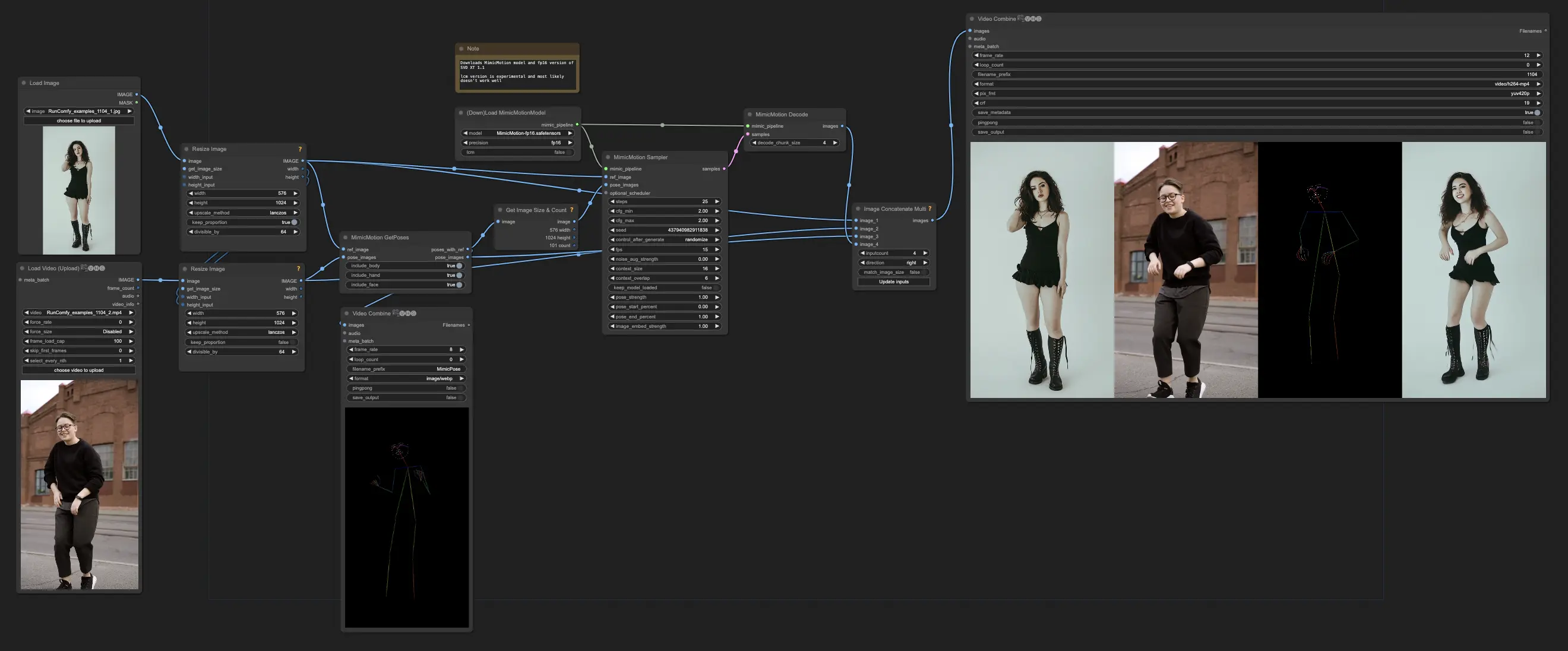 ComfyUI MimicMotion Workflow