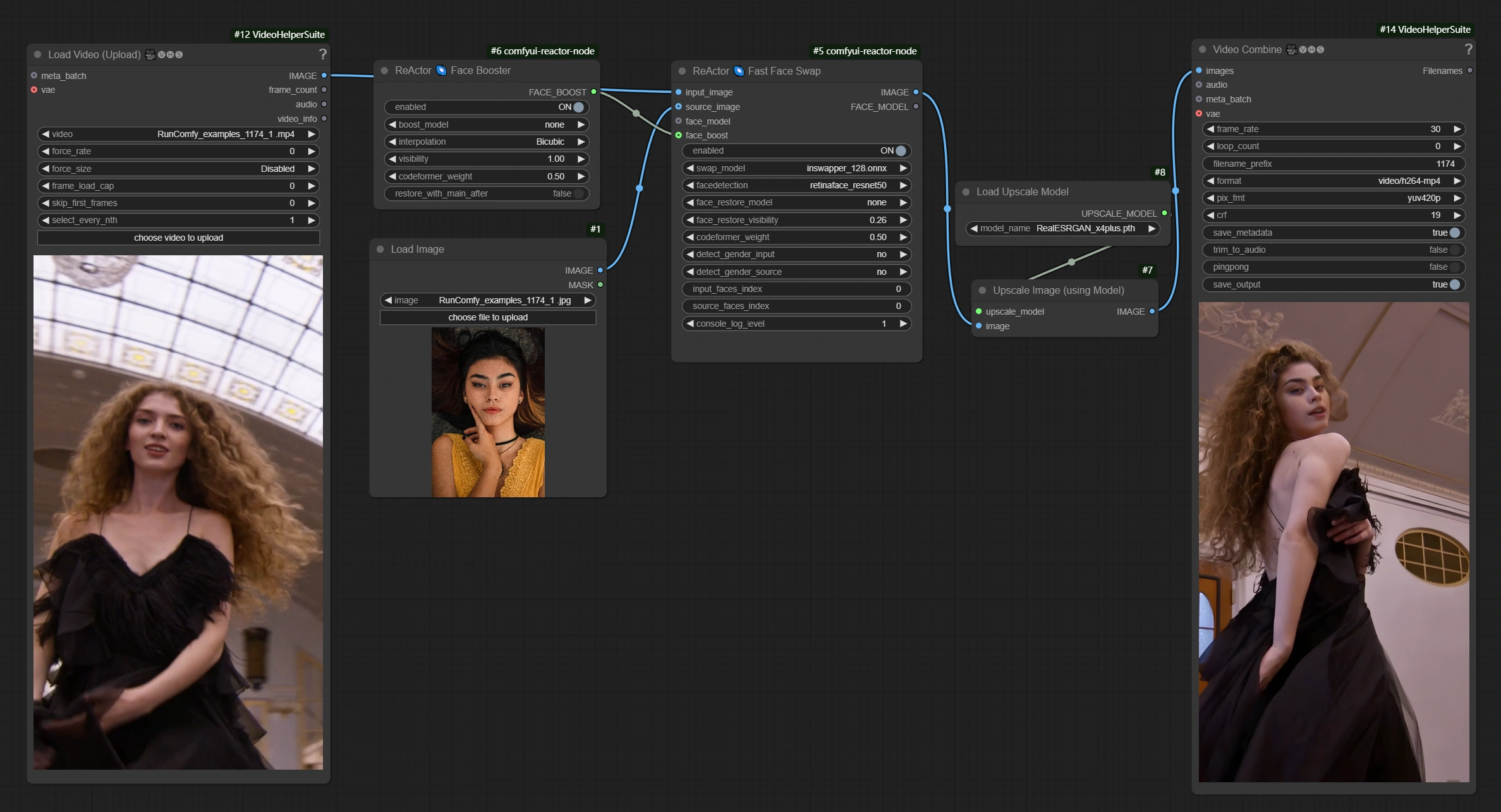 ComfyUI ReActor Face Swap | Professional AI Face Animation