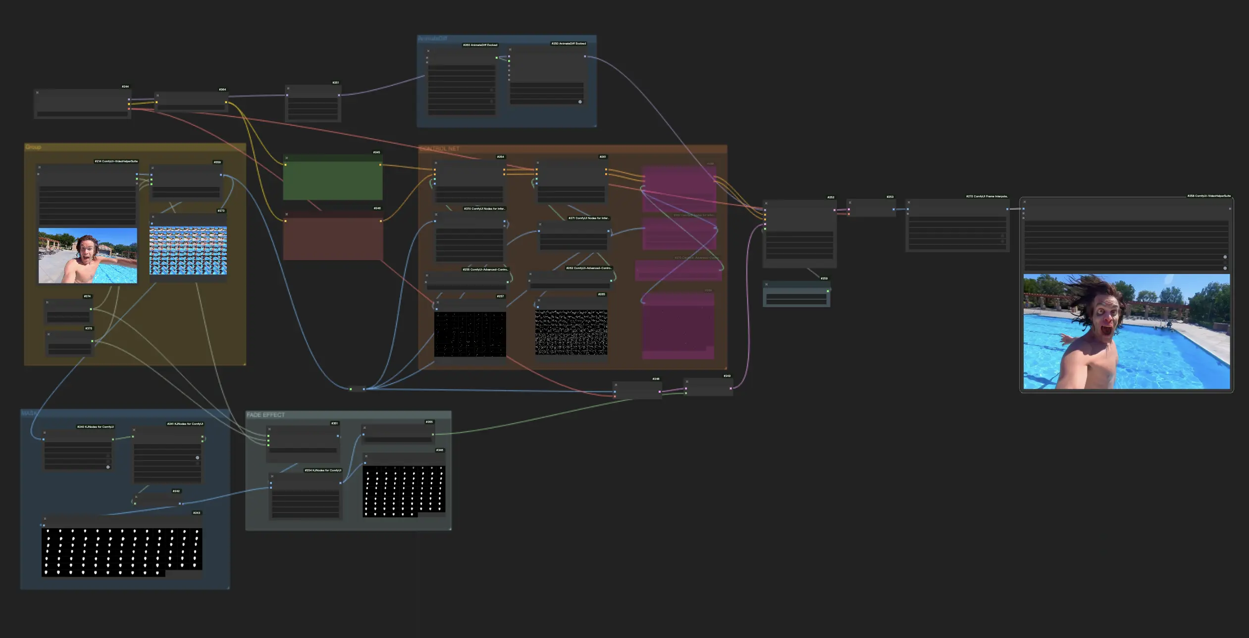 ComfyUI VFX Workflow: Mastering AnimateDiff & AutoMask