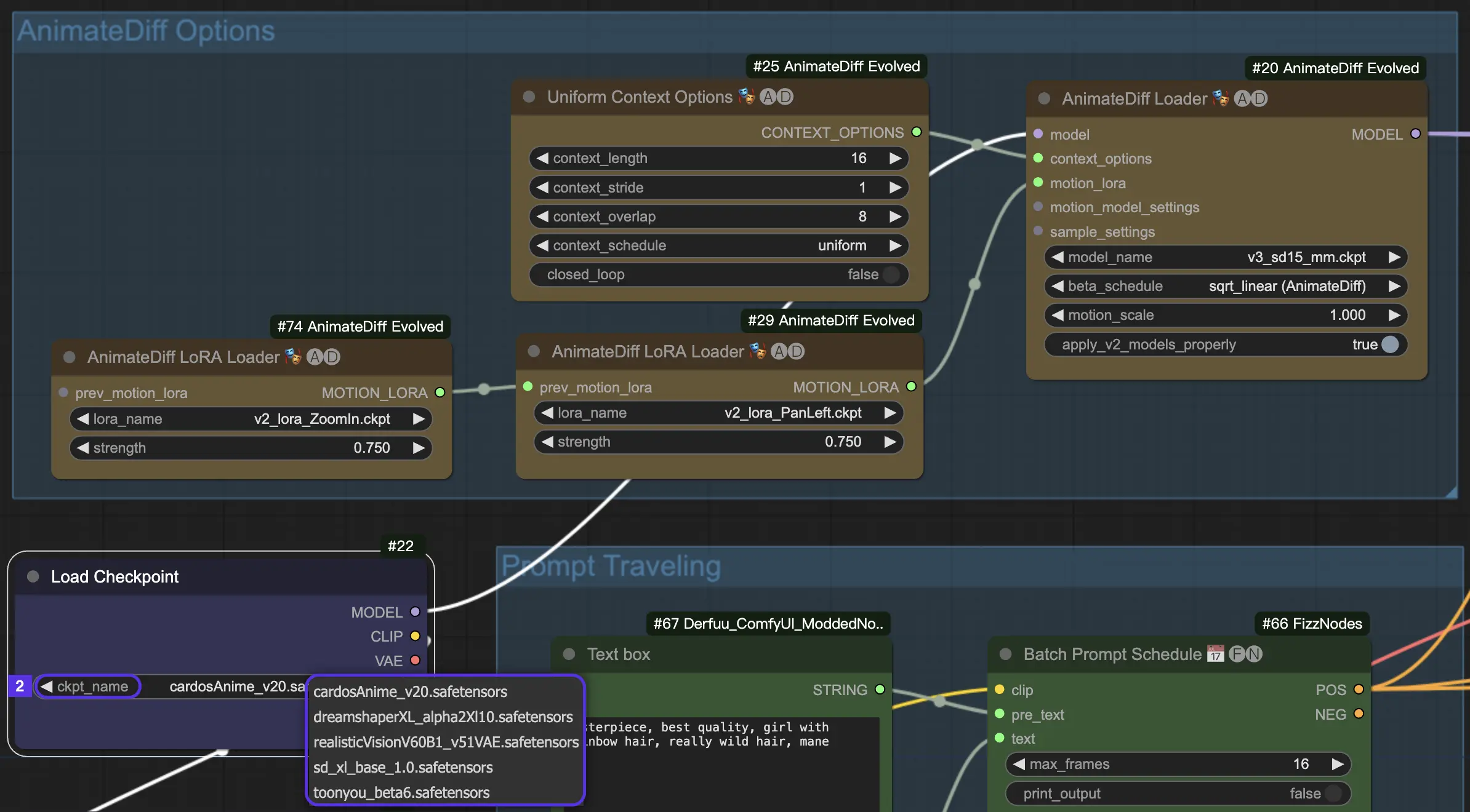 Essentielle Stable Diffusion CheckPoint-Modelle für AnimateDiff in ComfyUI