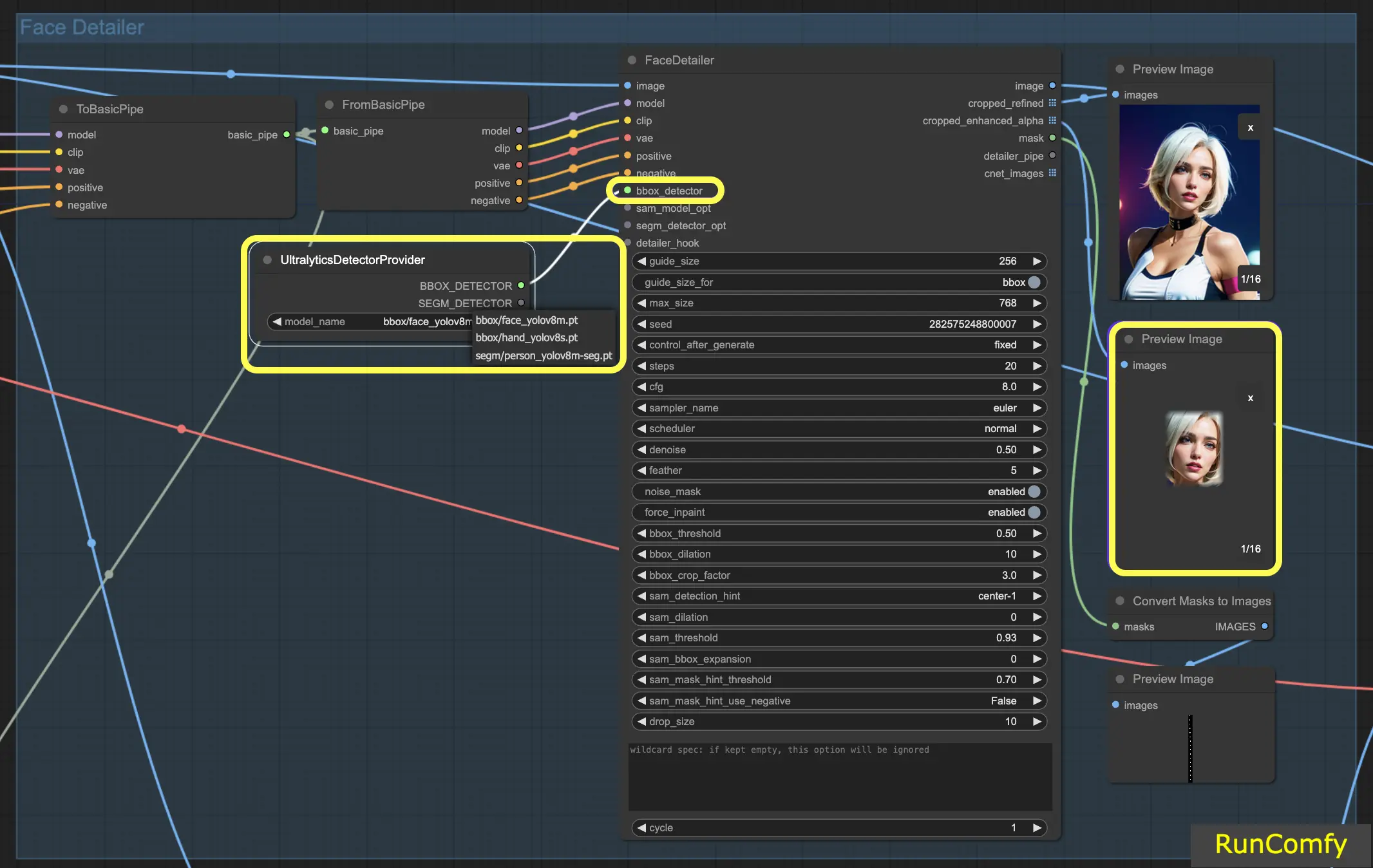 Guide to Using BBox Detector with Face Detailer in ComfyUI