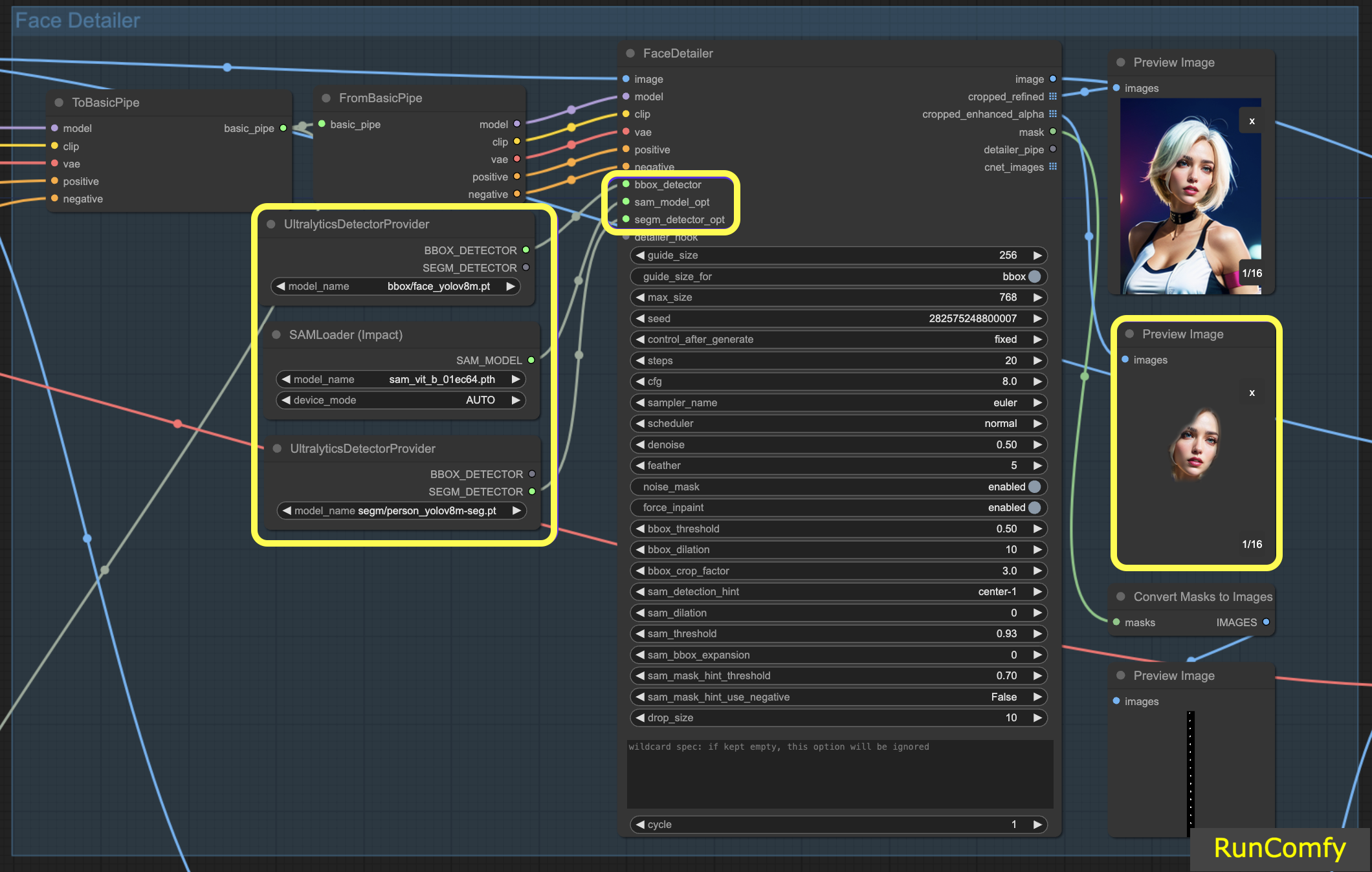 Guide to Using Segm Detector and Sam Model with Face Detailer in ComfyUI