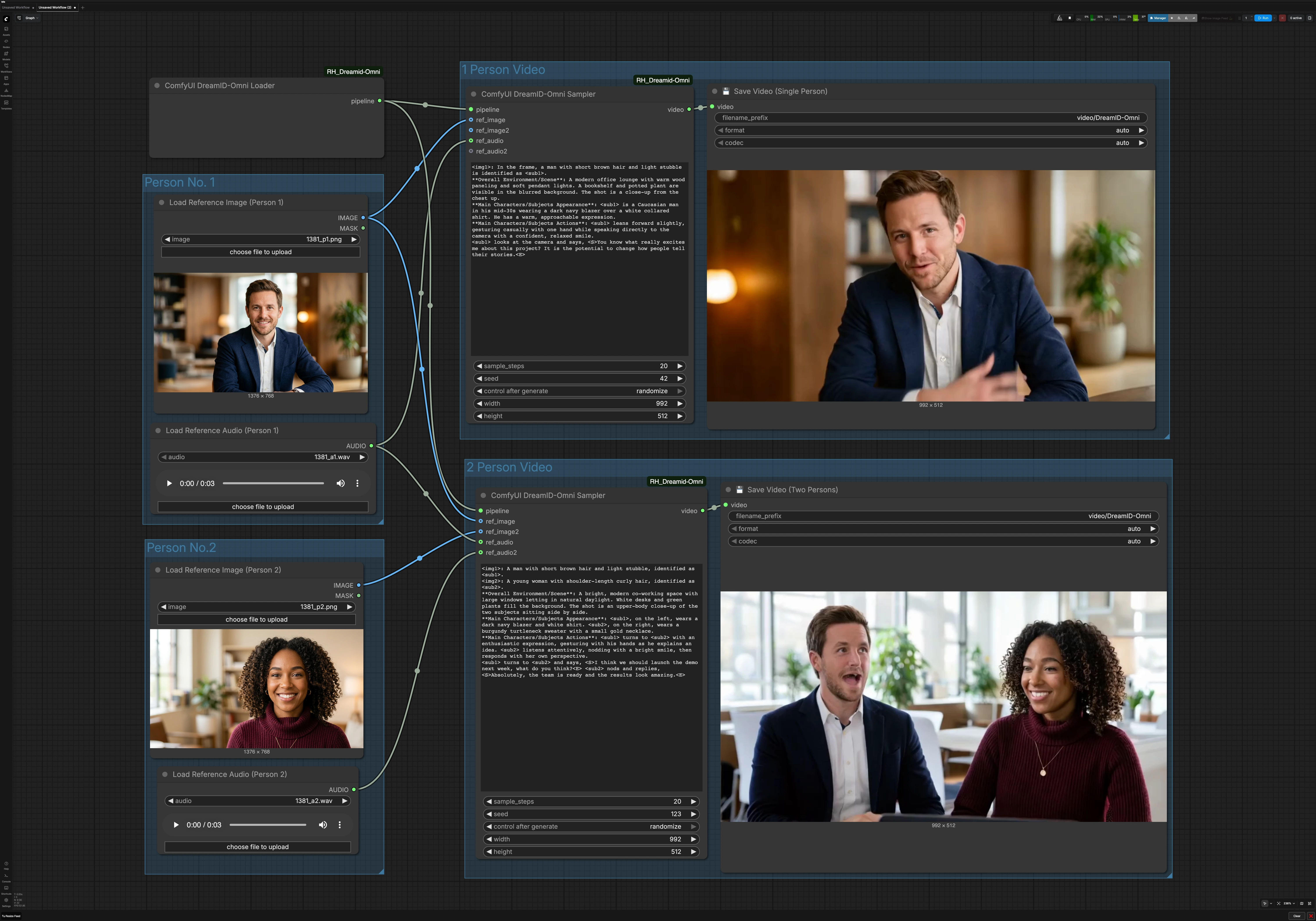 DreamID-Omni in ComfyUI | Single & Dual Talking Video Workflow