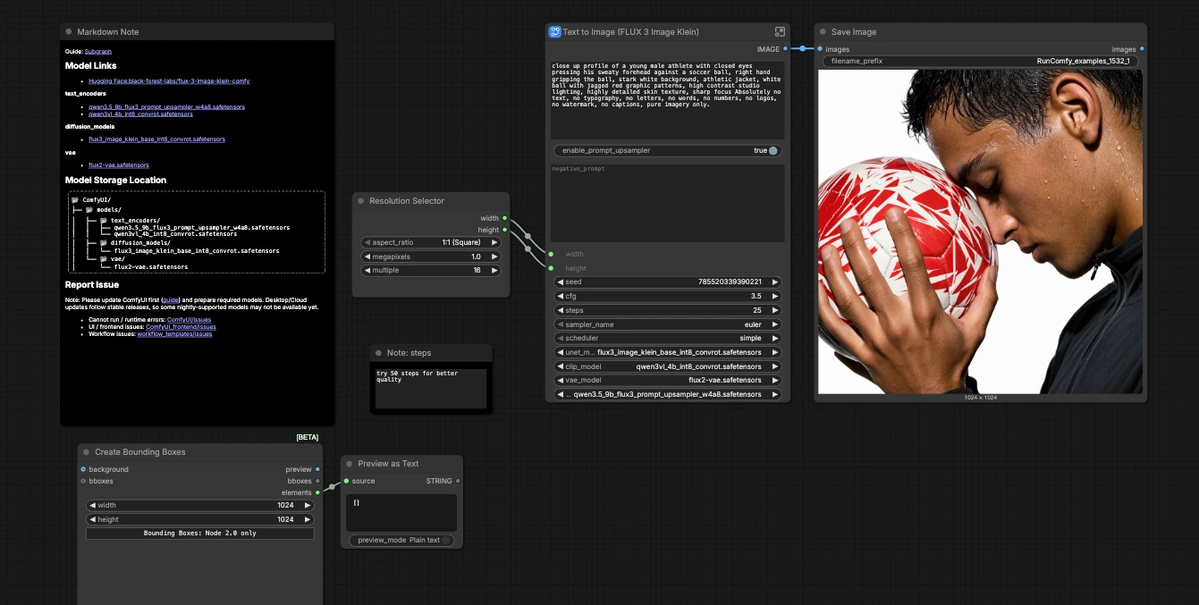 Flux 3 Klein Text to Image in ComfyUI | Qwen Upsampling