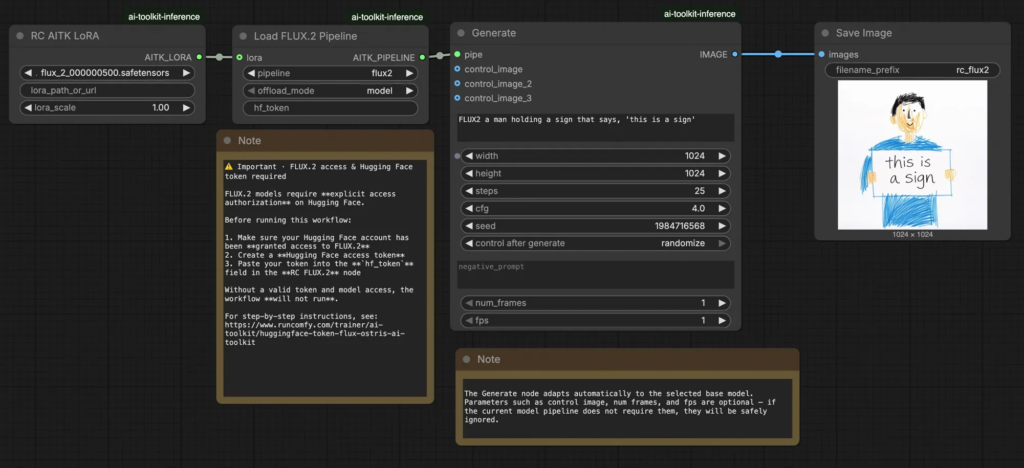 FLUX.2 Dev LoRA ComfyUI Inference | RunComfy Workflow (Training-Matched Results)