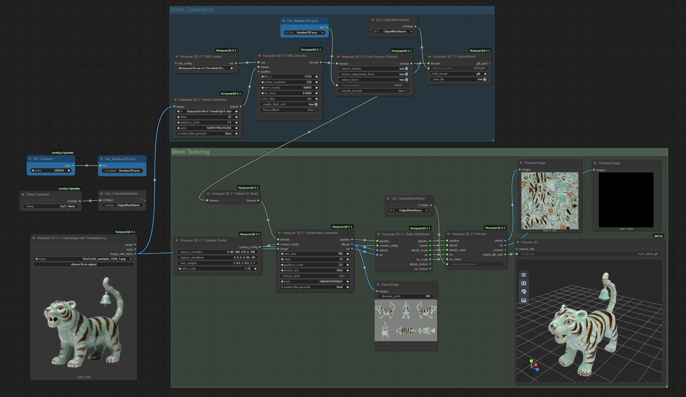 Hunyuan3D 2.1 ComfyUI Workflow | Professional 3D Asset Creation