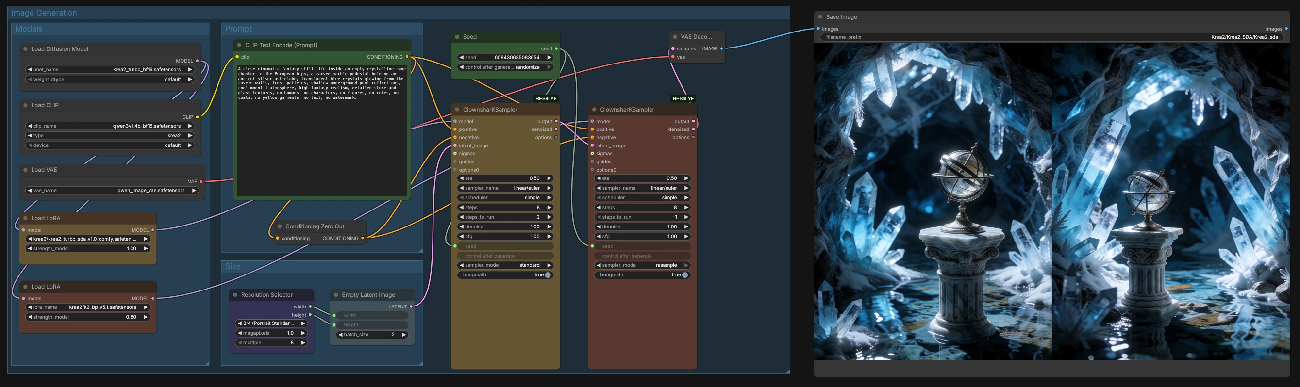 Krea 2 Turbo SDA LoRA ComfyUI Workflow