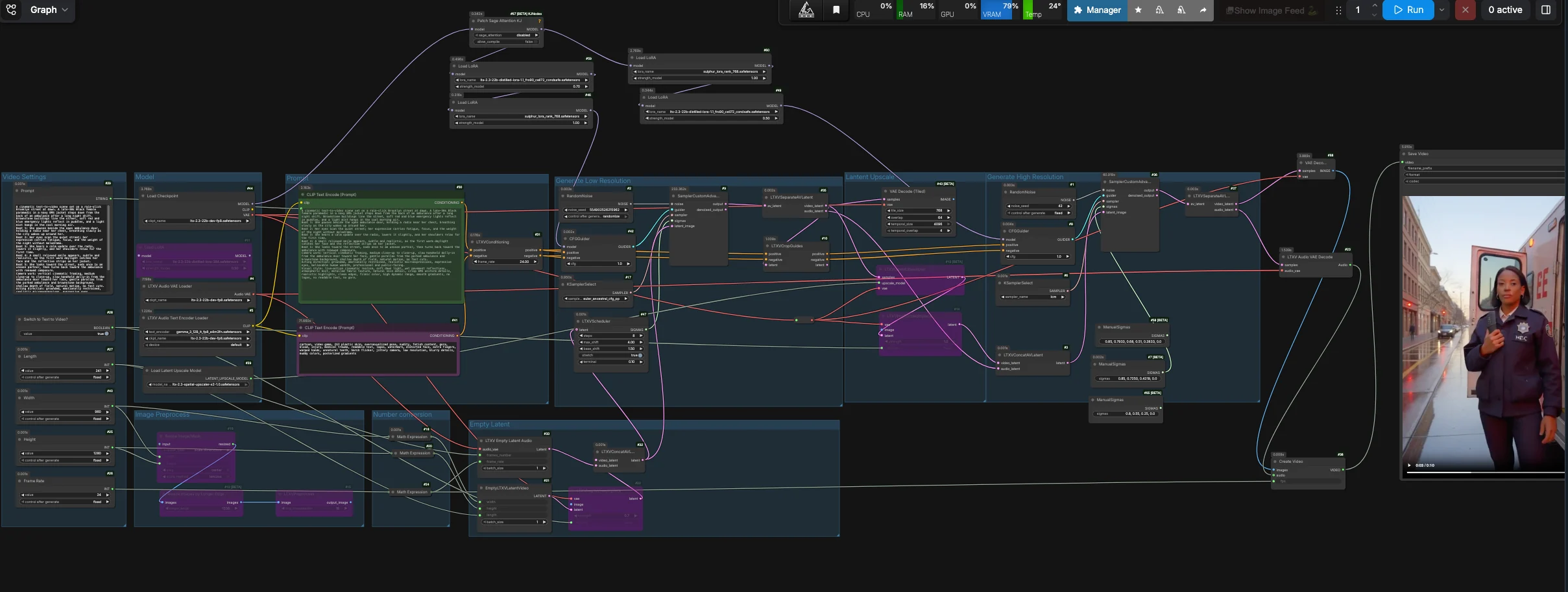 LTX 2.3 Sulphur T2V workflow in ComfyUI | Cinematic Text-to-Video