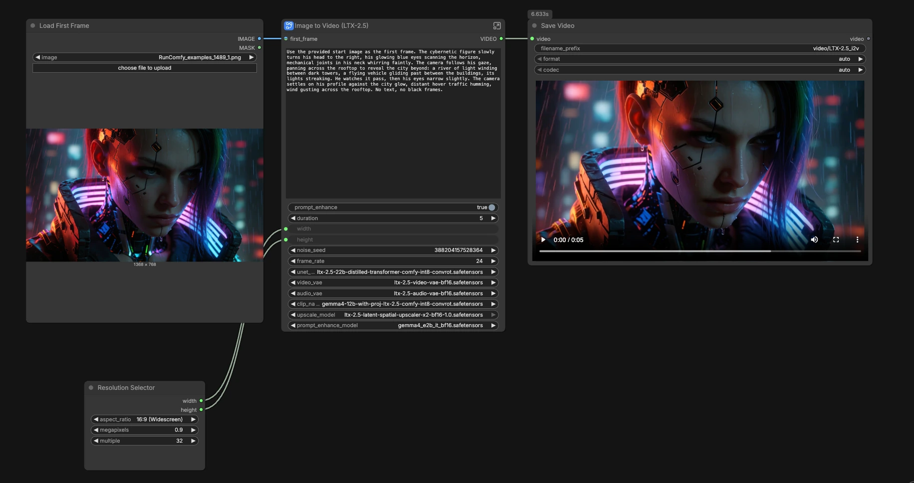 LTX 2.5 ComfyUI Image to Video | Synced Audio