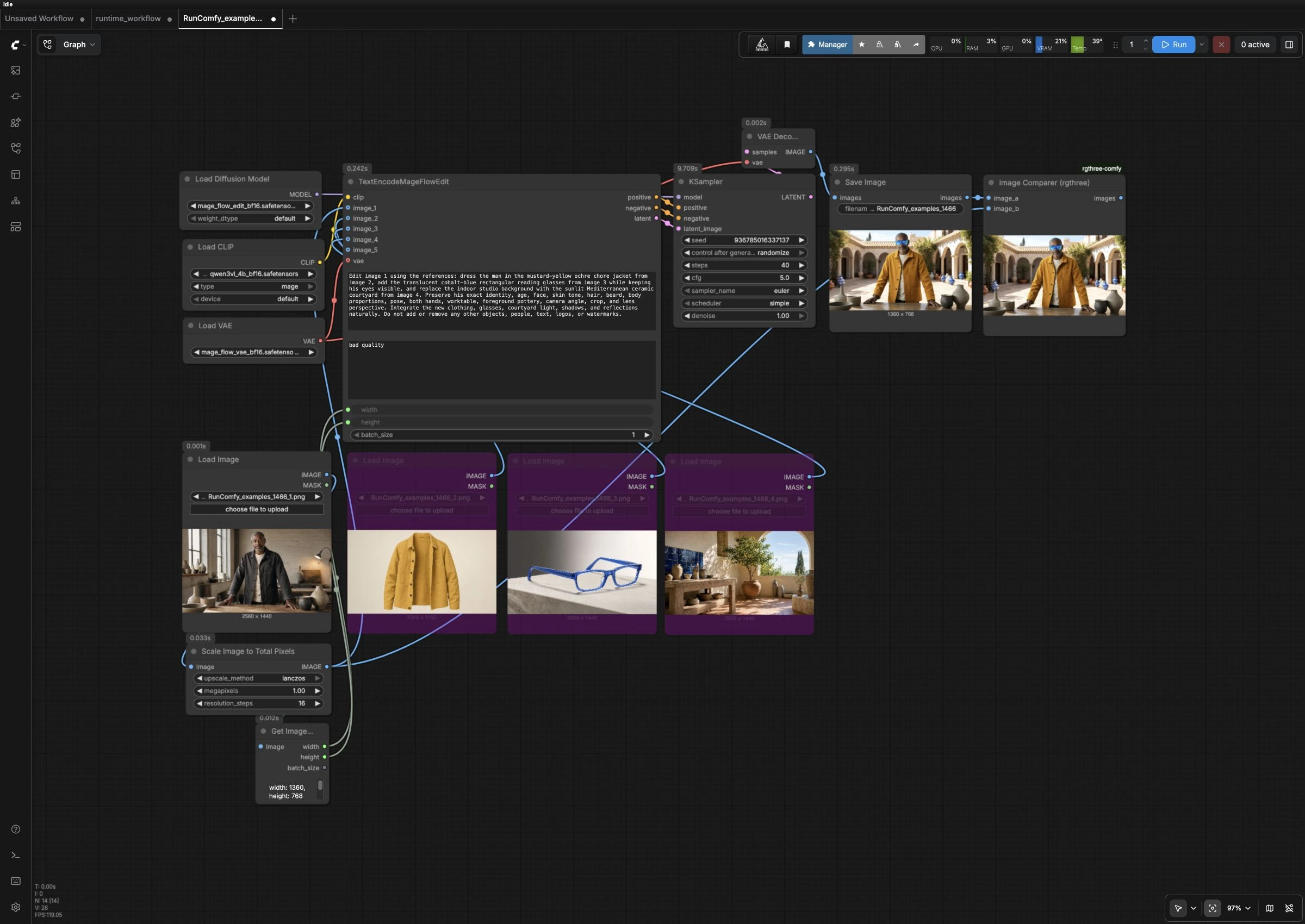 Mage Flow Edit ComfyUI Workflow | Multi-Reference Editing