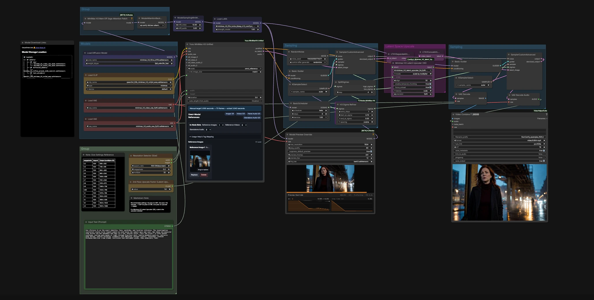 MiniMax H3 8-Step Acceleration All-in-One Video Workflow in ComfyUI