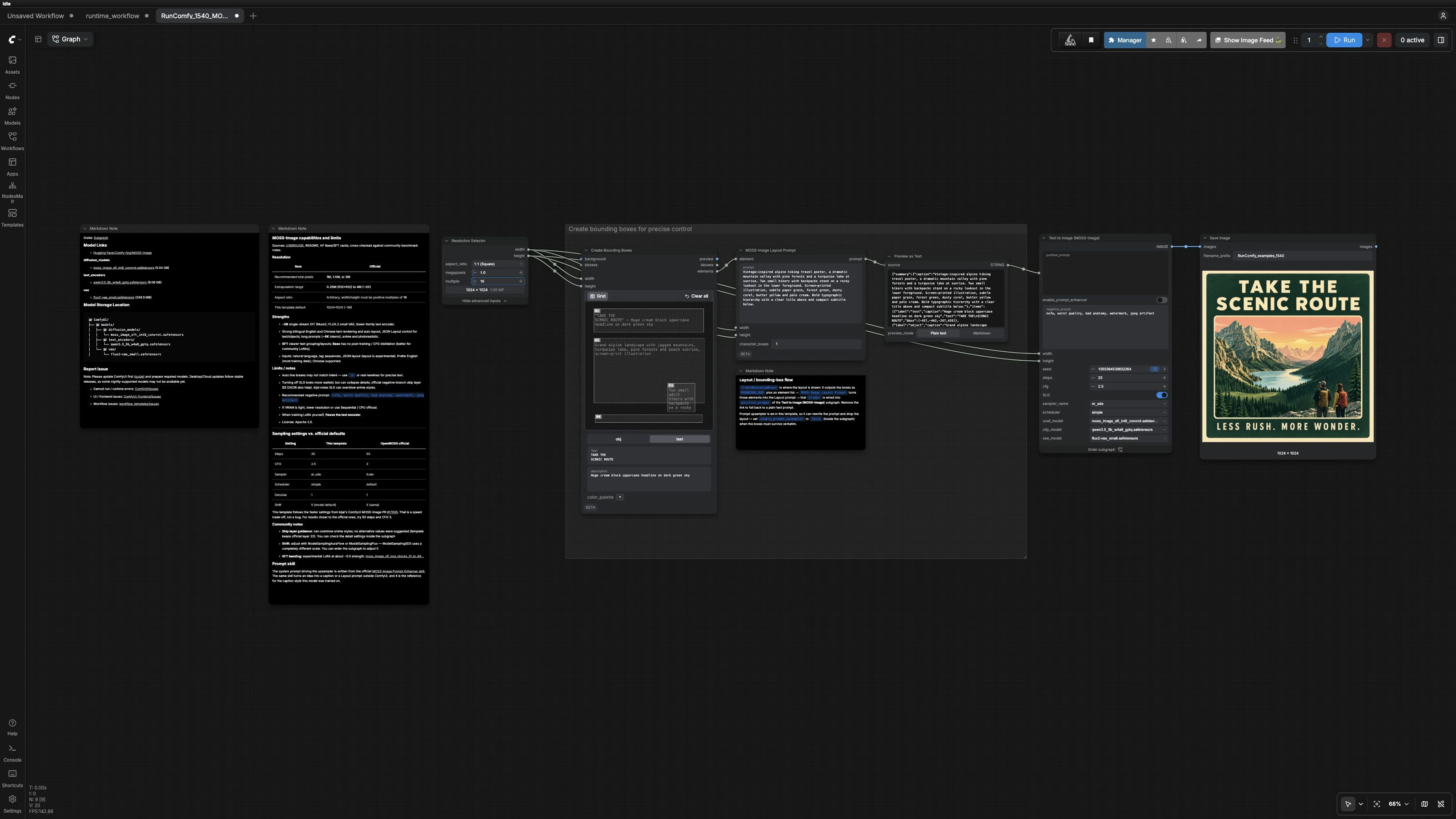 MOSS-Image ComfyUI | Bounding Box Text to Image