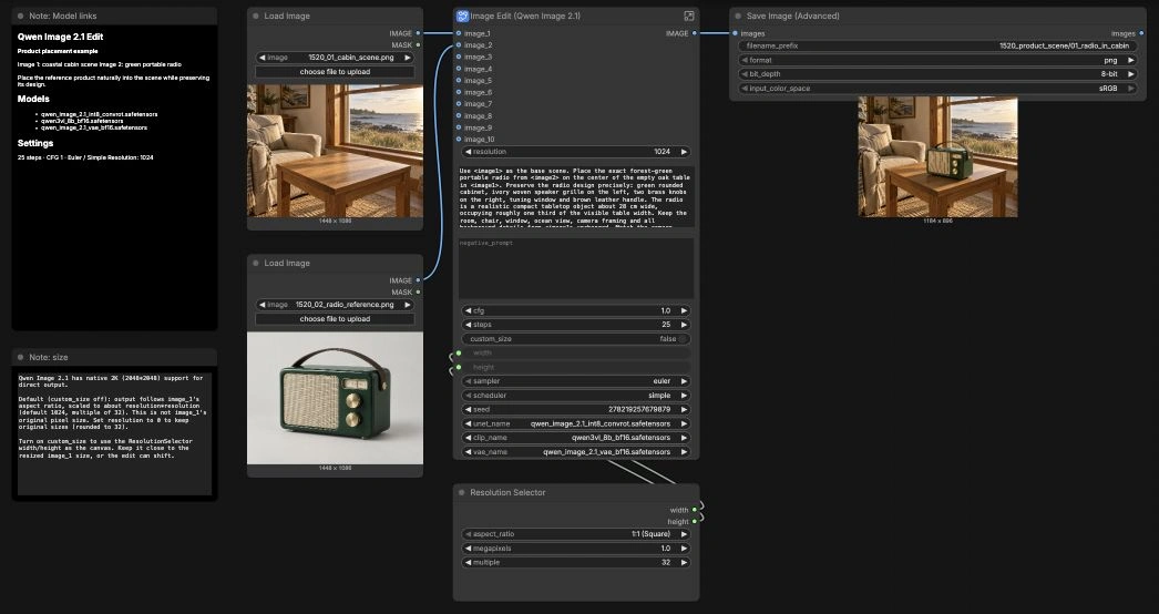 Qwen Image 2.1 Edit in ComfyUI | Reference-Guided Editing