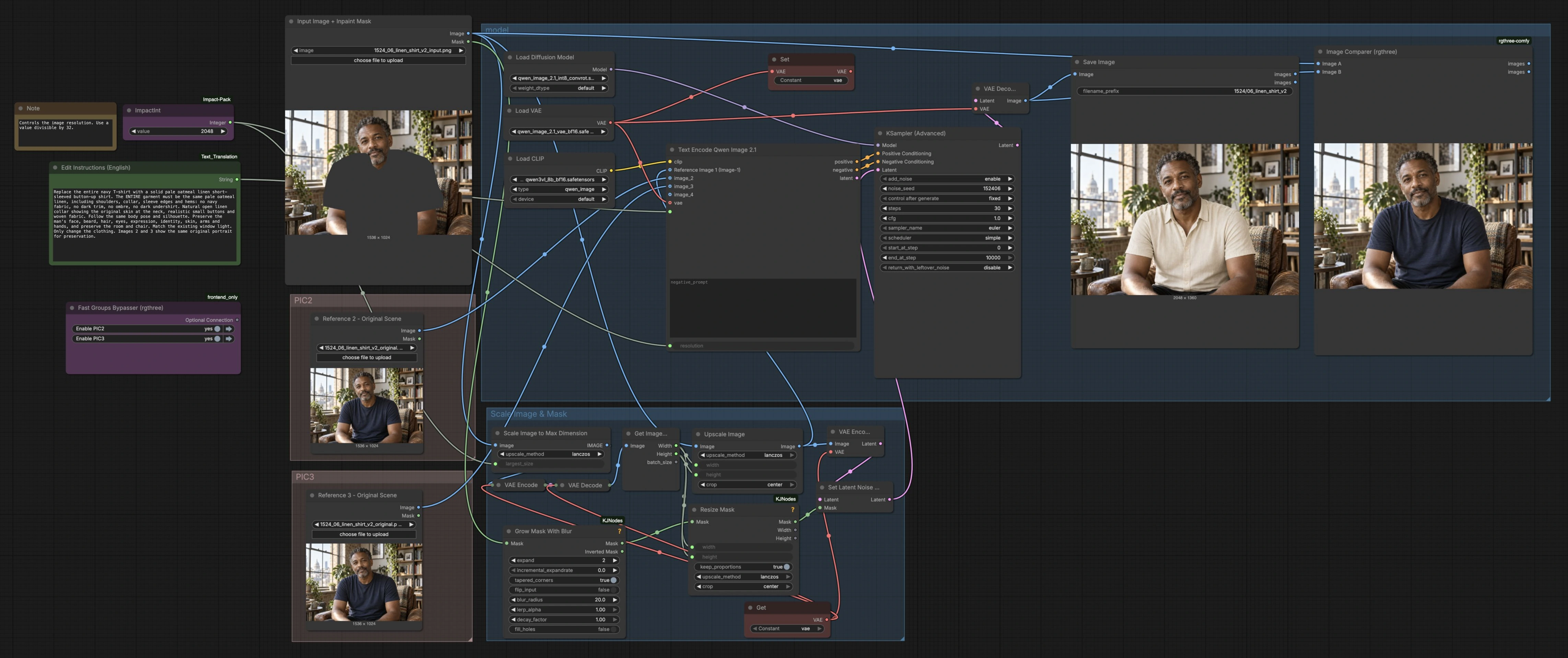 Qwen Image 2.1 Inpainting in ComfyUI | No-Offset Edits