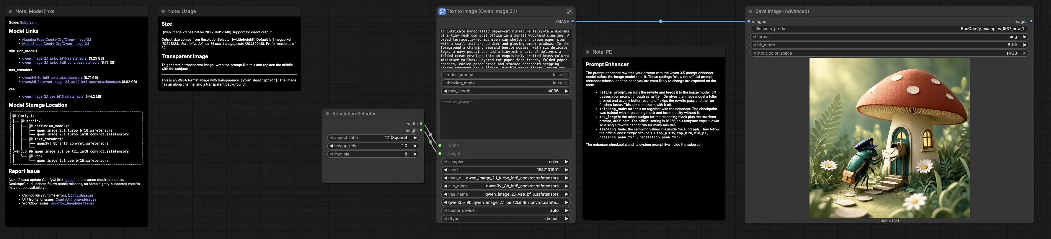 Qwen Image 2.1 Turbo in ComfyUI | INT8, 8-Step Images