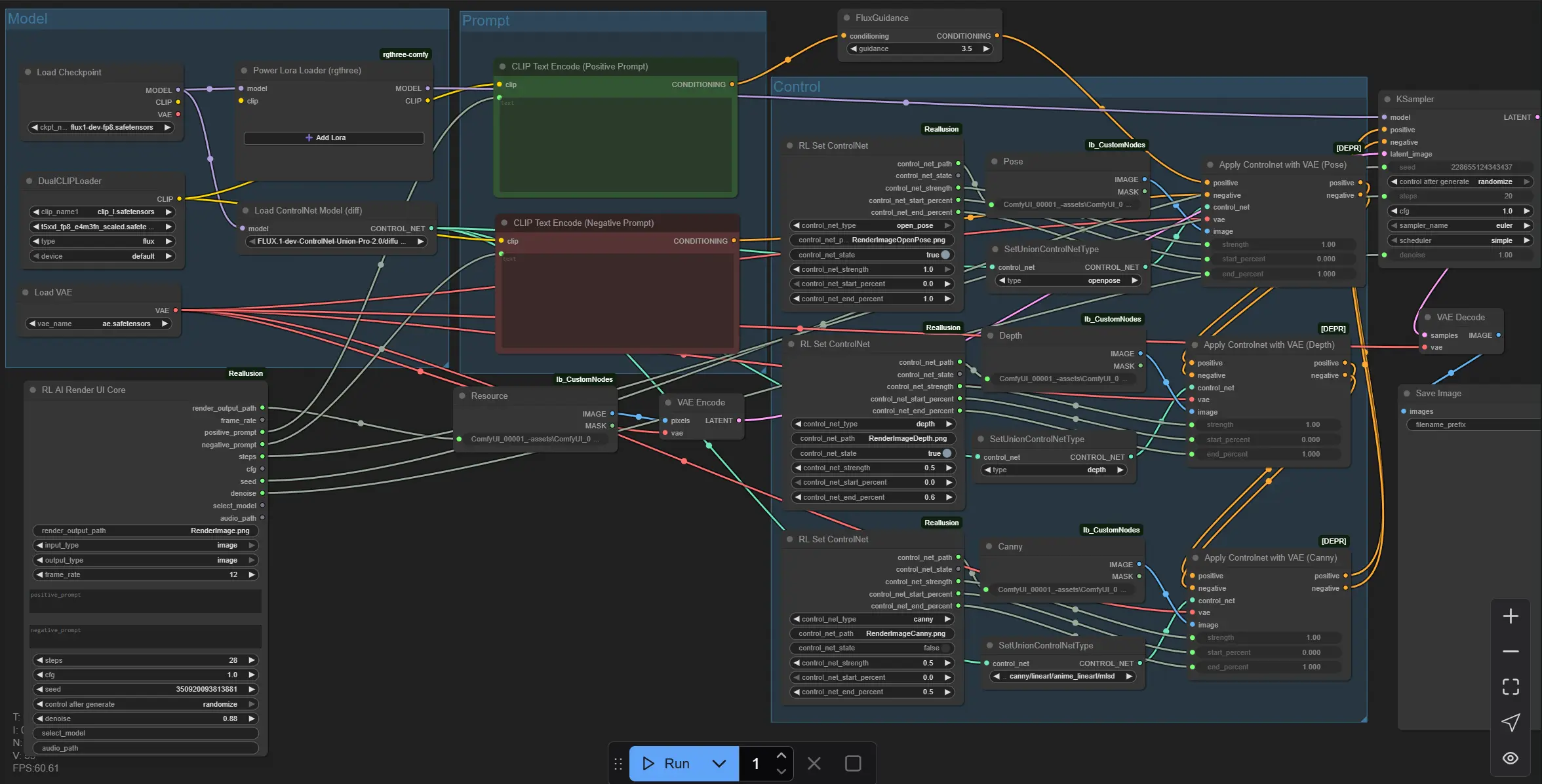 ComfyUI Reallusion AI Render Workflows Collection | Use popular models for 3D-Control, Canny, Pose, Depth