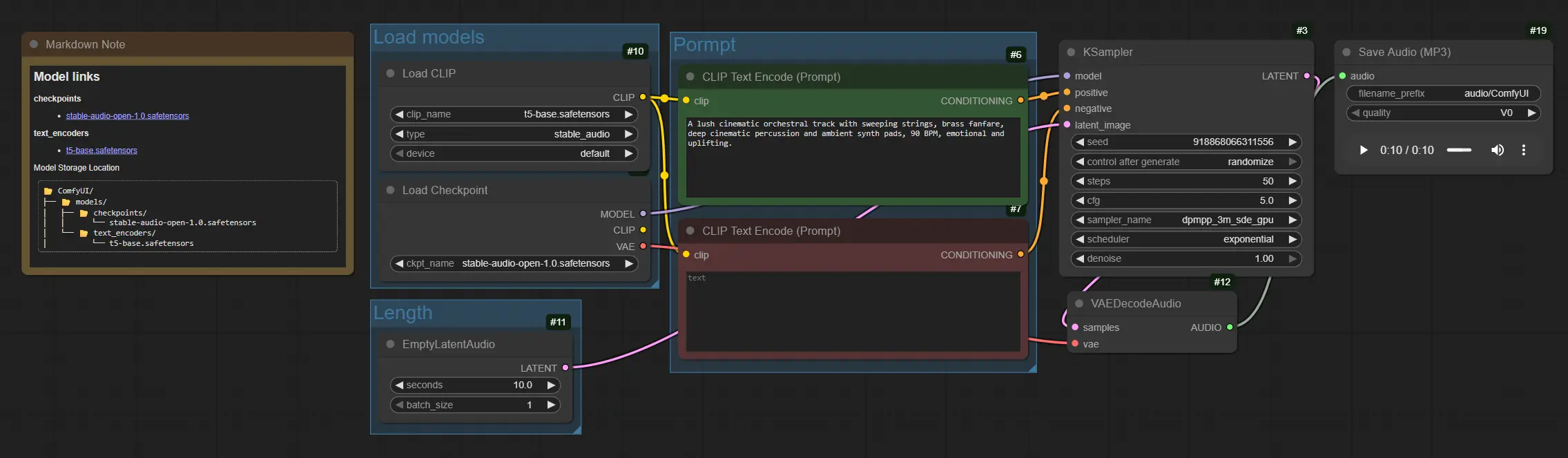 Stable Audio Open 1.0 in ComfyUI | Text-to-Music Workflow