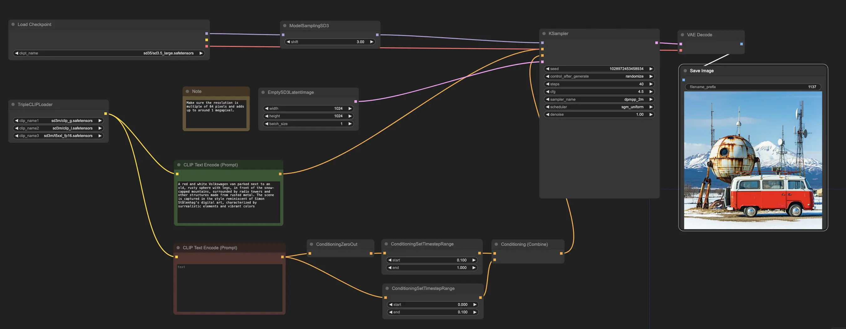 Stable Diffusion 3.5 (SD3.5) in ComfyUI