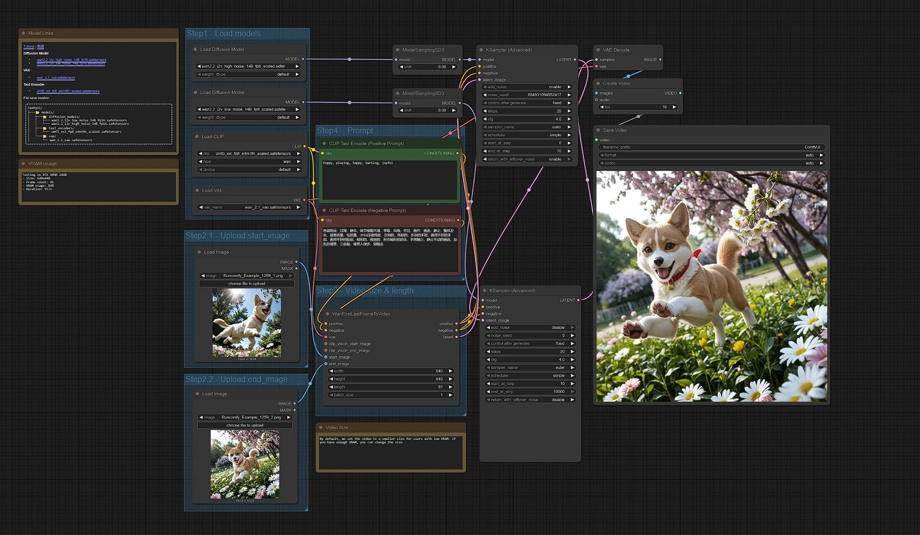 Wan 2.2 FLF2V | First-Last Frame Video Generation