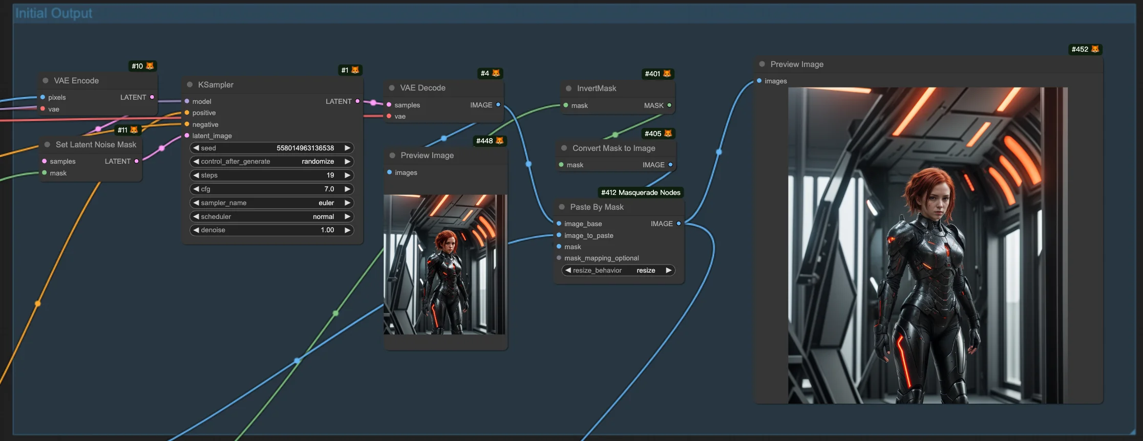 ComfyUI Outpainting Initial Output