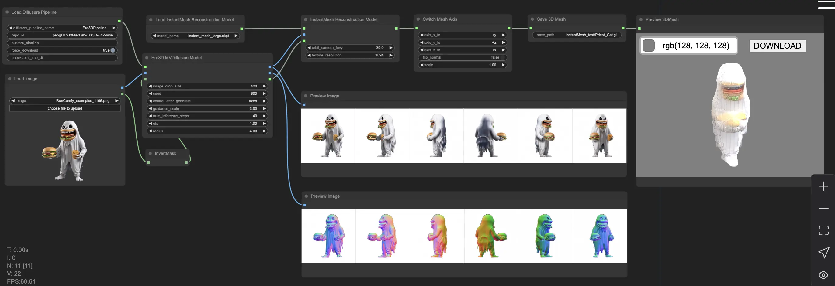 ComfyUI Era3D Workflow