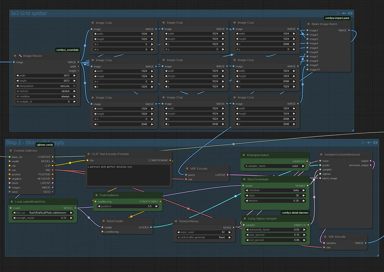 Consistent-Face-3x3-Generator splitter