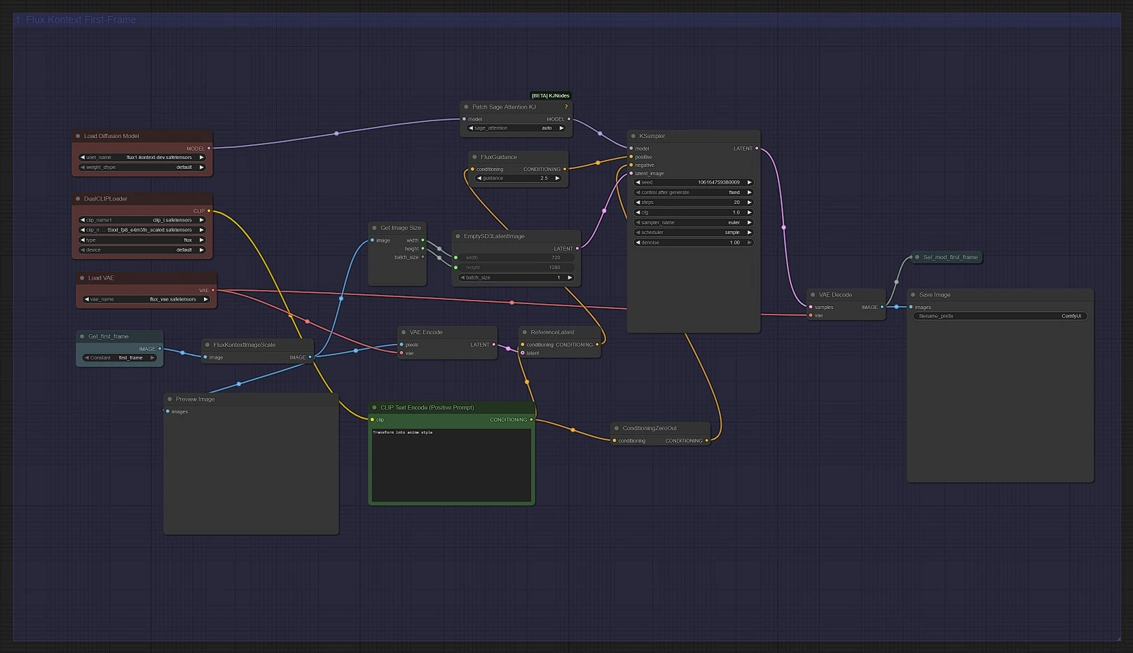 Wan 2.2 First Frame Restyle